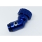 Angled Oil Filler Extension, With Grooved Cap, Blue