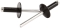 ALLSTAR PERFORMANCE ALL18170 Large Head Rivet Black Aluminum 250pk ALL18170