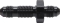 Straight Bulkhead Black -4 ALL50093