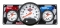 QUICKCAR RACING PRODUCTS QRP61-6031 Flag 2-1 Gauge Panel OP/5 In Tach/WT 61-6031