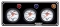 QUICKCAR RACING PRODUCTS QRP61-6711 Black 3 Gauge Panel OP/WT/OT 61-6711
