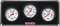 QUICKCAR RACING PRODUCTS QRP61-7011 Extreme 3 Gauge Panel OP/WT/OT 61-7011