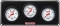 QUICKCAR RACING PRODUCTS QRP61-7012 Extreme 3 Gauge Panel OP/WT/FP 61-7012