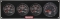 QUICKCAR RACING PRODUCTS QRP69-3042 Redline 3-1 Gauge Panel OP/WT/FP w/ Recall Tach 69-3042