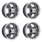 Appletree Automotive 00-9734-4 Brm Wheels Black with Polished Lip, 4.5 Wide, 4 on 130mm VW