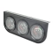 3 Hole Gauge Panel, Black for 40939