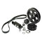 Serpentine Belt Pulley System, Black Anodized for Type 1 VW