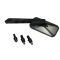 Side Mirror, Rectangular with Billet Arm, Black, Each