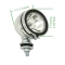 5 Inch Chrome Off-Road Light, 100 Watt, Each