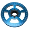JayCee JC-8606-S JayCee Billet 7 Inch Street Pulley, Sand Sealed, Blue